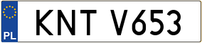 Trailer License Plate
